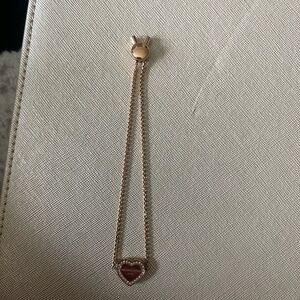 MK stop, Rose gold heart bracelet
